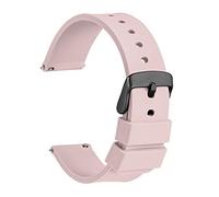 Cong Yi Guardiano 14mm 18mm 20mm 22mm 24mm Silicone Sport Sport Strap Strap Uomo Donna Rimpiement Band Braccialetto in gomma Bracciale in acciaio inossidabile(Pink,16mm)