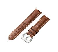 Cong Yi Nuovo Cinturino In Vera Pelle Crazy Horse Leather Handmade Thick Line Bracciale Da Uomo Compatibile Con Cinturino Panerai 20 22 24 26mm(Slub dark brown,24mm)