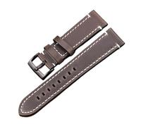 Cong Yi Vintage Genuine Leather Watchbands 18mm 20mm 22mm 24mm Women Men Cowhide Watch Band Strap Accessories(Green Black Clasp,18mm)