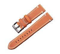 Cong Yi Vintage Genuine Leather Watchbands 18mm 20mm 22mm 24mm Women Men Cowhide Watch Band Strap Accessories(Yellow Brown Black,20mm)