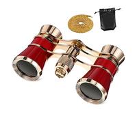 CONGARTENO 1 Set Di Binocoli Da Teatro Con Catena Rossa Custodia In Cotone Telescopio Binocolo Da Opera Binocolo Da Osservazione Per Donne Acchiappa-Insetti Per Cavo Telecamera
