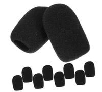 CONGARTENO 10 pezzi Copertura Microfono Morbida Antivento per Microfono da Palco Compatibile con Vari Modelli Riduce Rumore e Disturbi per Conferenze e Performance