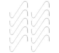 CONGARTENO 10 pezzi Ganci S in Acciaio Inossidabile per Macellaio Appendere Carne Affettati e Pesce Superficie Liscia e Facile da Pulire per Cucina e Lavorazione Carni