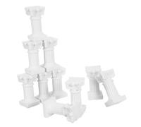 CONGARTENO 10 Pezzi Mini Roman Pillar Statues in Resin Nordic Style Greek Columns Candle Holders For Wedding Table And Garden Decoration Compact And