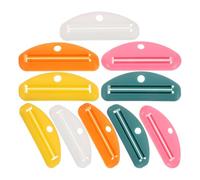 CONGARTENO 10 Pezzi Spremi Dentifricio Manuali in Rotanti e Compatti Clip Salva Tubetti Multiuso per Bagno Viaggio e Crema Mani per Sospensione e Risparmio Prodotto