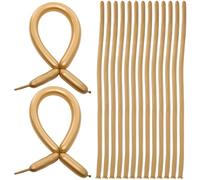 CONGARTENO 100 Palloncini Modellabili Metallici Dorati 1,8 G Kit Decorativo per Feste di Compleanno Matrimoni e Celebrazioni Palloncini Lunghi Attorcigliati per Animali e Forme Creative