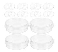 CONGARTENO 100 pezzi Piatti Petri Trasparenti con Coperchio in Plastica Alta Trasparenza per Laboratorio Microbiologia e Progetti Scientifici Studenti