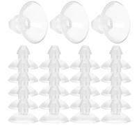 CONGARTENO 100 Pezzi Ventose Trasparenti Pvc 18mm Ganci a Ventosa per Doccia e Parete, Resistenti Riutilizzabili per Superfici Lisce come Vetro e Piastrelle, Accessori per Organizzazione