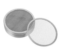 CONGARTENO 12 Pezzi Coperchi Filtri in Acciaio Inossidabile per Barattoli Vaso Rete Riutilizzabile per Germogli e Conservazione Tappi per Coltivazione e Filtraggio Alimentare