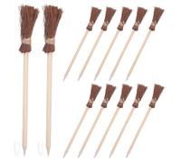 CONGARTENO 12 pezzi Matite Scopa Strega Halloween Matite Decorazione Festa Gadget Compleanno e Premio Scolastico Impugnatura Confortevole e Design Originale per Party Favor