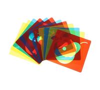 CONGARTENO 12 pezzi Stencil Disegno Pz Plastica PP Sicura Frutta Verdura Lavabili Riutilizzabili per Lavoretti Creativi Ragazzo Ragazza Ragazza su Carta Legno Tessuto Muro Pavimento