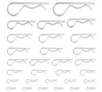 CONGARTENO 125 Pezzi Coppiglie R Tipo in Acciaio Inox Kit Assortimento Perni di Traino Fermo a Molla per Riparazioni Meccaniche Clip per Perno Trattori e Rimorchi Uso Industriale
