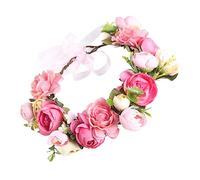 CONGARTENO 1pc Stoffa Floreale Fascia Bride Garland Headdress Seaside Holiday Photo Prop