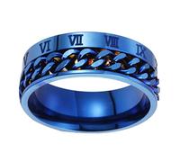 CONGARTENO 1pezzi Anello Decorativo Acciaio Titanio Anello Con Numeri Romani Rotante Design Elegante Per Cerimonie e Occasioni Speciali