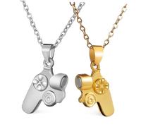 CONGARTENO 1set Collana Per Ciondolo Forma Di Controller Collana Abbinata Inossidabile Per Amici e Gamer Delicato Per Relazioni e Compleanni
