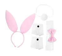 CONGARTENO 1set Cosplay Bunny Orecchie Regolabili e Accessori Per Masquerade Costume Per Halloween e Include Polsini e Collare