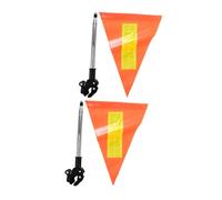 CONGARTENO 2 pezzi Bandiere di Sicurezza Riflettenti per Sedia Rotelle e Golf Cart Asta Telescopica Regolabile Vessillo Arancione Alta Visibilità Facile Installazione Senza Attrezzi