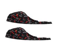 CONGARTENO 2 Pezzi Cappello Da Cucina Turbante a Nastro Da Chef in Cotone Per Ristoranti e Catering, Cappelli Da Cameriere Unisex Per Professionale in Cucina e Barbecue