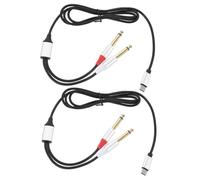 CONGARTENO 2 pezzi Cavo Audio USB C Doppio Jack in Nylon e Alluminio Adattatore Audio per Musicisti Dj e Ingegneri del Suono Superiore e Connessione Versatile