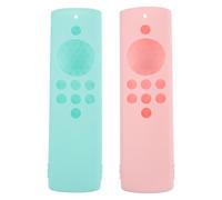 CONGARTENO 2 pezzi Custodia in Silicone Protettiva per Telecomando per Guscio Anti-graffio e Antiurto Leggera e Resistente Compatibile con Telecomandi Tv Verde Menta e Rosa 2 pezzi