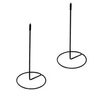 CONGARTENO 2 pezzi Porta Ricevute da Scrivania Nero con Punta Affilata Supporto Bill Holder Stabile per Organizzare Scontrini Note e Assegni in Ufficio e Ristorante Base Pesante Antiscivolo