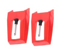 CONGARTENO 2 pezzi Puntine per Giradischi Aghi Ricambio per Fonografo con Ago Rosso Stylus per Lettore Vinile Vintage Durevole per Qualità Audio Eccellente