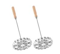 CONGARTENO 2 Pezzi Stampi Rosette Ferro Resistente Alte Temperature per Bunuelos Waffle e Dolci Fritti Utensili Cucina Versatili per Snack e Feste