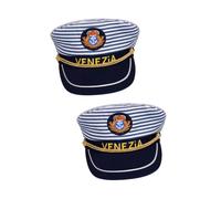 CONGARTENO 2 Pz Marina Cappello nave marinaio cappelli conduttore barca compagno yacht capitani berretto navy a righe