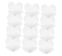 CONGARTENO 200 Pezzi Vassoi di Carta per Tartufi Cioccolato Bianchi Pirottini per Caramelle e Dolci Decorativi Basi Portatili per Confezionare Cioccolatini e Dessert Raffinati