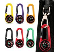 CONGARTENO 24pezzi Bussola Moschettone in Plastica Auto-bloccante Guida Direzionale per Pesca e Viaggio Accessorio Compatto per Escursionismo Outdoor