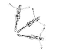 CONGARTENO 3 Pezzi Corpus in Metallo per Crocifisso Argento Antico Statua Religiosa di Gesù per Decorazioni da Parete e Progetti Te Scultura Cattolica Versatile per Casa Ufficio e Chiesa