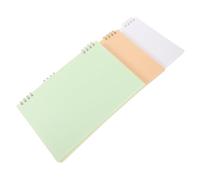 CONGARTENO 3 pezzi Spirale Notebook per Appunti Ufficio Scuola Viaggio Copertina Plastica Resistente Design Minimalista per Note Memo e Pianificazione A5 bianco+verde+giallo 3 pezzi