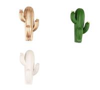CONGARTENO 3pezzi Ganci Adesivi Autoadesivi Cactus Per Chiavi Cappelli e Asciugamani Supporto Senza Foratura Per Organizzare Casa Bagno Cucina e Ufficio