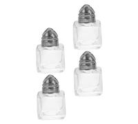 CONGARTENO 4 Pezzi Bottiglia di condimento del barattolo barattoli shaker contenitore grossolano spezie agitatore per condimento utensili da cucina Saliera del Bicchiere