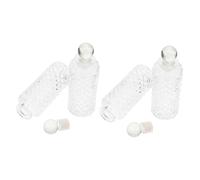 CONGARTENO 4 Pezzi Bottiglie Aroma in Vetro Trasparente per Diffusori Profumo Design Elegante con Apertura Liscia Adatte per Decorazione Casa e Ricarica Facile
