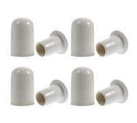 CONGARTENO 4 Pezzi Contenitori in Porcellana per Stuzzicadenti e Cotton Fioc Vasetti Ceramici con Design Chiuso Antipolvere capacità Grande per Casa Ristorante e Ufficio