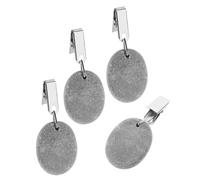 CONGARTENO 4 Pezzi Fermatovaglia con Clip Antivento Pietra Grigia Fermatovaglie Decorativi per Tavola da Picnic e Accessori Pratici per Tovaglie Esterni