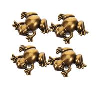 CONGARTENO 4 Pezzi Maniglia Armadio Forma Rana in di Zinco Resistente Pomelli Vintage per Mobili con Design Ergonomico e Antiruggine per Comò e Armadietti Retro