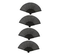 CONGARTENO 4 Pezzi Ventagli Pieghevoli Bamboo Ventagli per Feste Accessorio Vintage per Balli e Decorazioni Eleganti