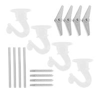 CONGARTENO 4 set Ganci Piante da Soffitto Bianchi Pieghevoli in Metallo Multiuso per Vasi Appesi Portavasi Interno e Balcone Ganci Resistenti per Piante Rampicanti e Decorazioni Sospese