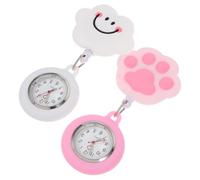 CONGARTENO 4pezzi Orologi Infermiera Retrattili Orologi Clip Per Medici e Studenti Design Adorabile Con Dettagli Colorati Facili Da Indossare e Utilizzare Nella Professione Sanitaria