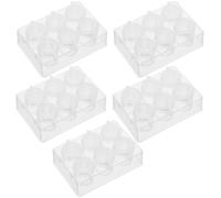 CONGARTENO 5 Pezzi Piastre di Reazione in Plastica Pozzetti con Coperchio Piastra Chimica Fondo Piano per Esperimenti e Colture Cellulari Attrezzatura da Laboratorio Didattico Forniture