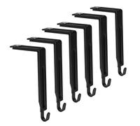 CONGARTENO 6 Pezzi Ganci Regolabili per Porta Armadio Ganci Pensili Versatili per Cucina e Resistente e Multifunzionale Adatto per Asciugamani Chiavi e Oggetti Leggeri Design Minimalista Nero