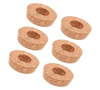 CONGARTENO 6 Pezzi Tappi in Sughero con Foro per Vasi Idroponici da Parete, Coperchi in Sughero per Propagazione Piante, Accessori Decorativi per Spazi Verticali Interni