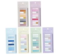 CONGARTENO 6 set Blocchetti Memo Adesivi Colorati per Segnapagina Foglietti Autoadesivi per Organizzazione e Evidenziazione per Scuola Ufficio e Casa Facili da Usare e Trasportare