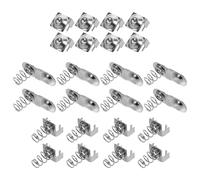 CONGARTENO 8 Set Set 8 Pezzi Molle di Contatto Batteria Aa in Metallo per Microfoni, Piastra Terminale a Molla per Apparecchiature Audio ed Elettroniche, Ricambio Compatibile per Studi,