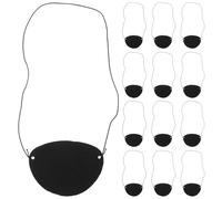 CONGARTENO 96 Pezzi Benda Occhio Pirata in Feltro Nero Riutilizzabile per Adulti Accessori Cosplay Halloween Feste Tema Pirati Fascia e Leggera