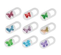 CONGARTENO 9pezzi Copertura Webcam Con Design Farfalle Adesivi Per Privacy Webcam e Fotocamera Protezione Per Laptop Smartphone e Tablet Facile Da Applicare e Rimuovere