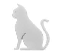 CONGARTENO Adesivo in Metallo Gatto per Auto e Moto Emblema Decorativo Autoadesivo Stile Divertente e Facile da Installare Argento Chic per Auto Camion e Scooter