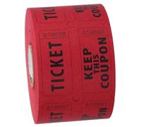CONGARTENO Biglietti della Lotteria Doppi Numerati 500 Pezzi Rotolo 8,5 Cm X 5 Cm Perforazione per Eventi Feste Raccolte Fondi Concerti e Premiazioni